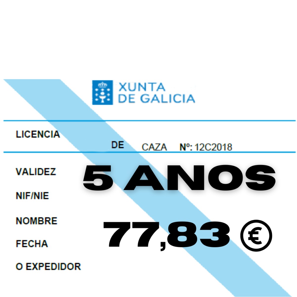 Licenzas de caza por cinco anos e gratuidade para menores e persoas con discapacidade